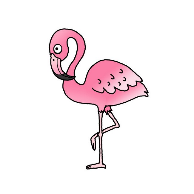 How To Draw A Flamingo Easy