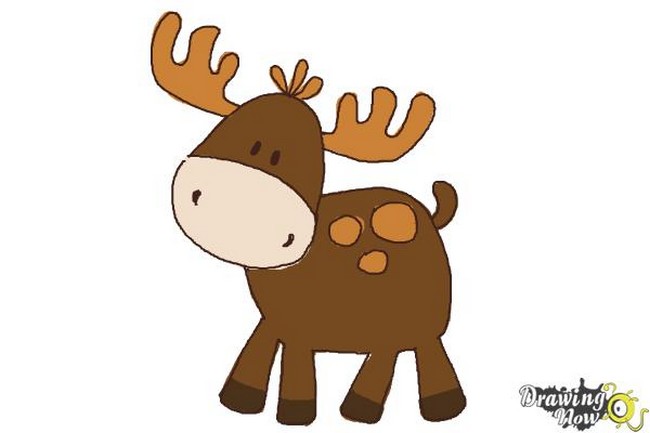 How To Draw A Moose For Kids