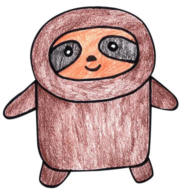 How To Draw A Sloth For Kids