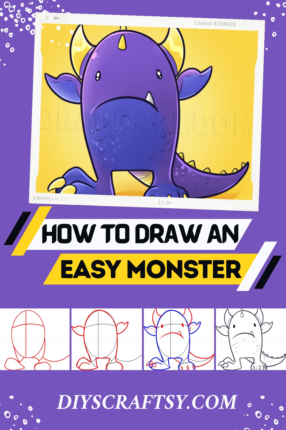 How To Draw An Easy Monster