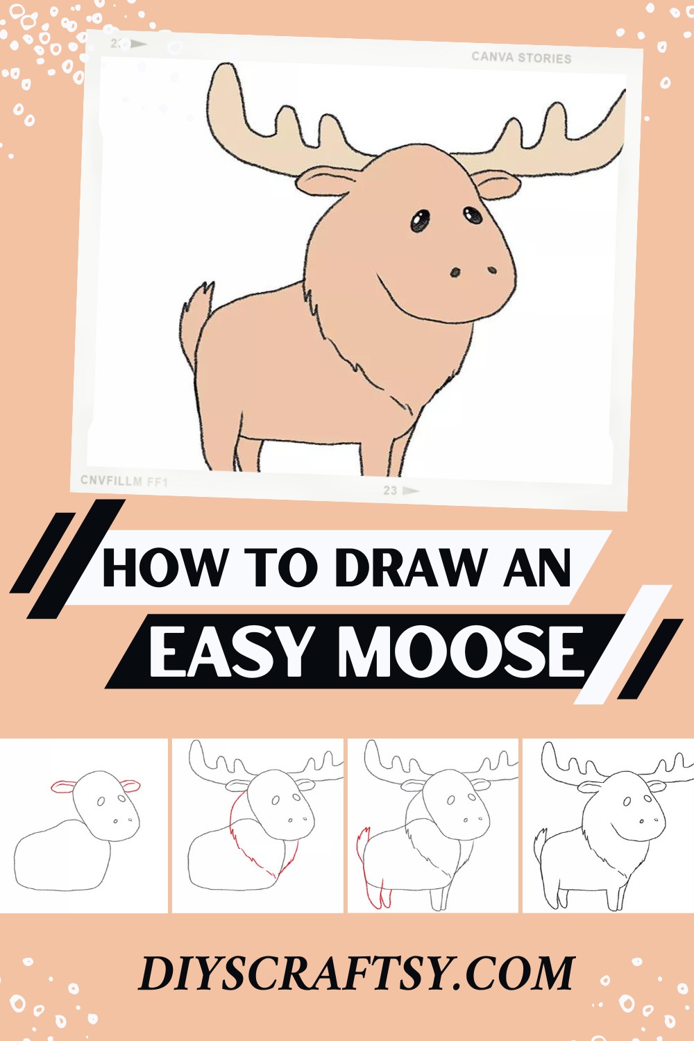 How To Draw An Easy Moose