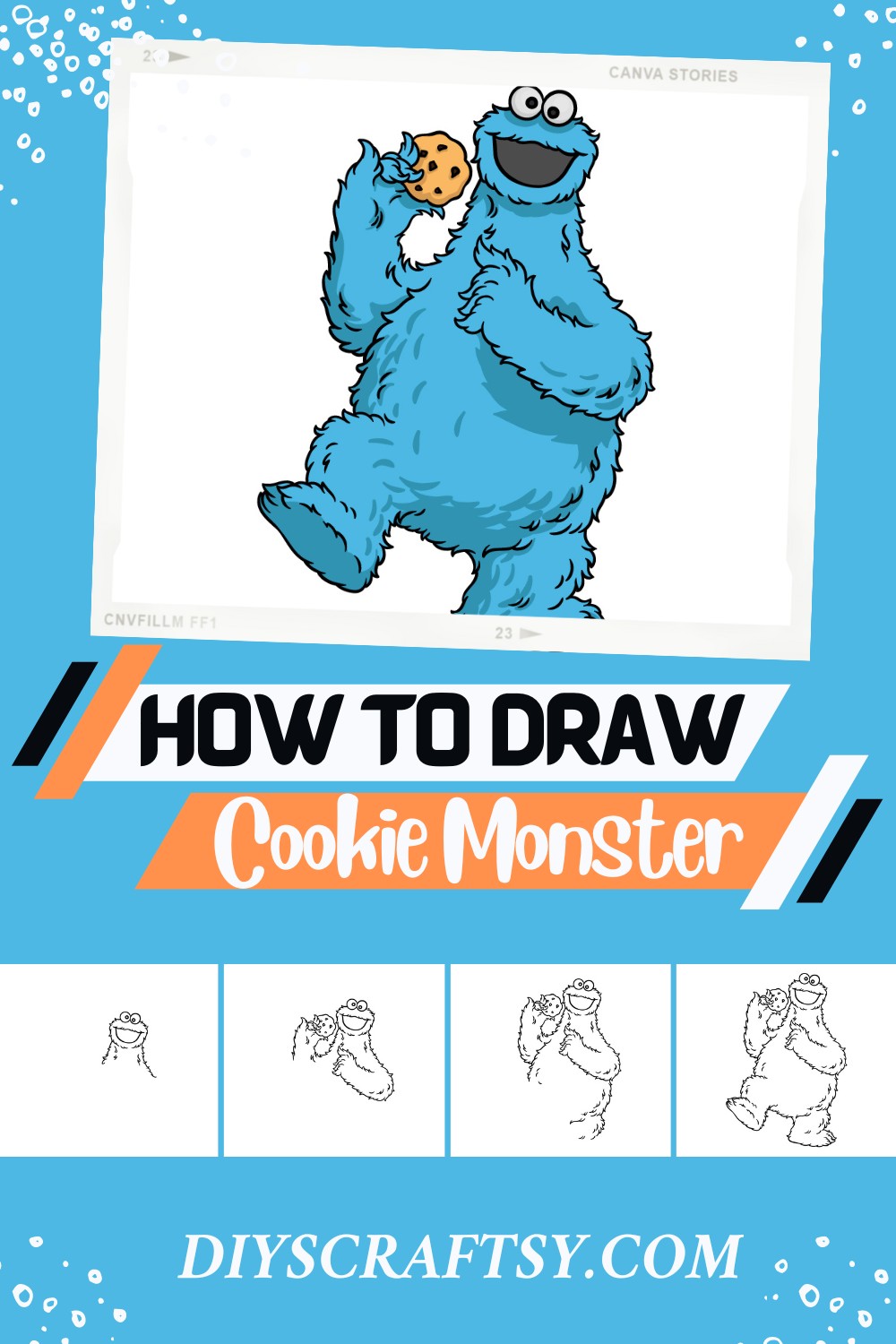 How To Draw Cookie Monster