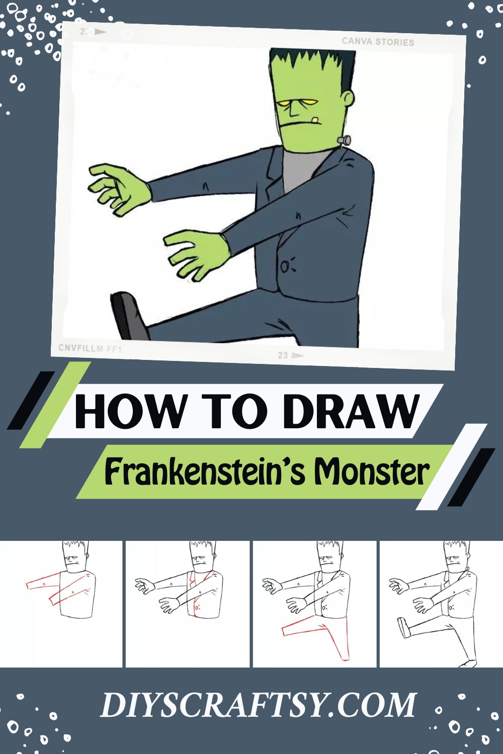 How To Draw Frankenstein’s Monster