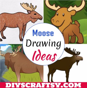 Moose Drawing Ideas 1