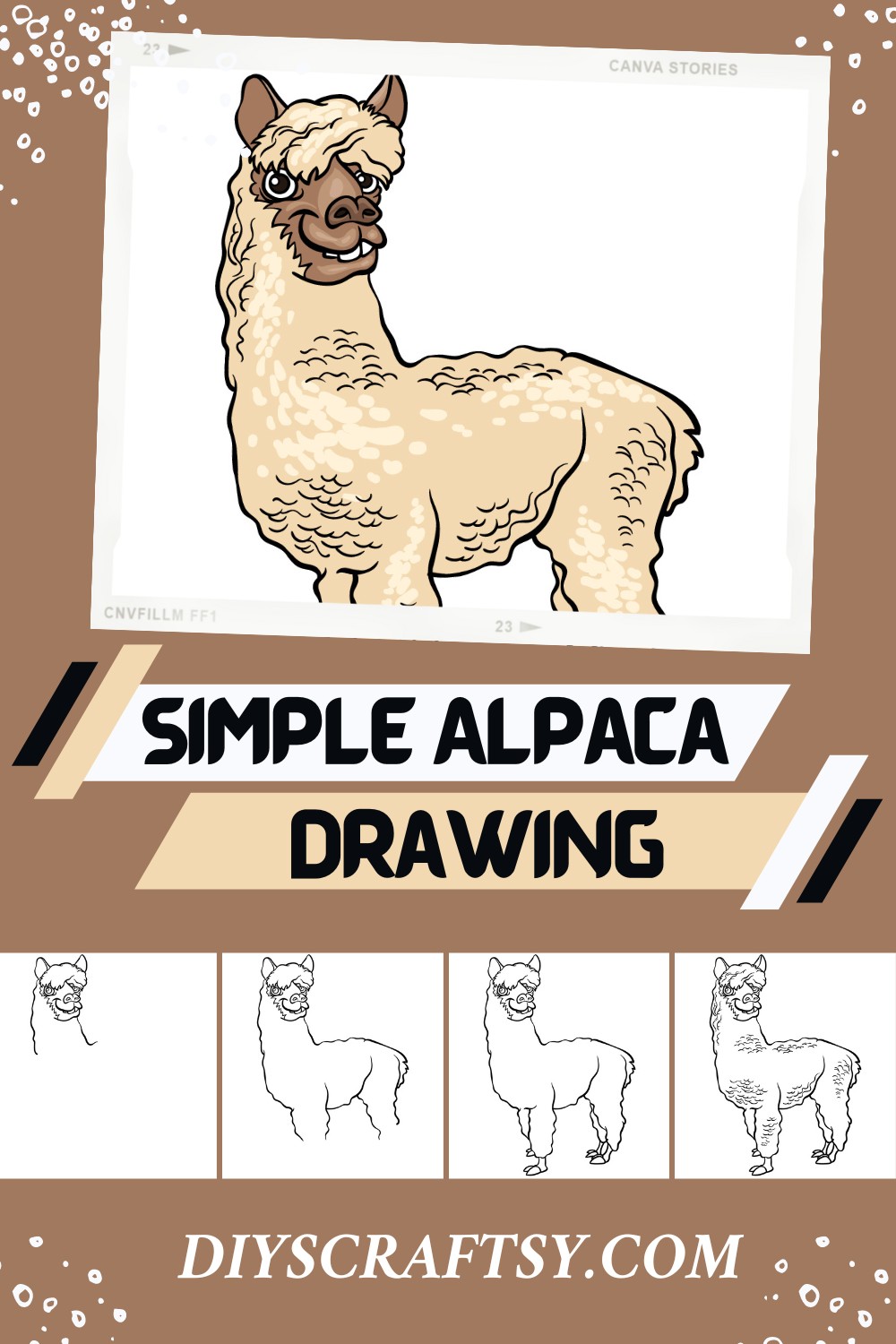 Simple Alpaca Drawing