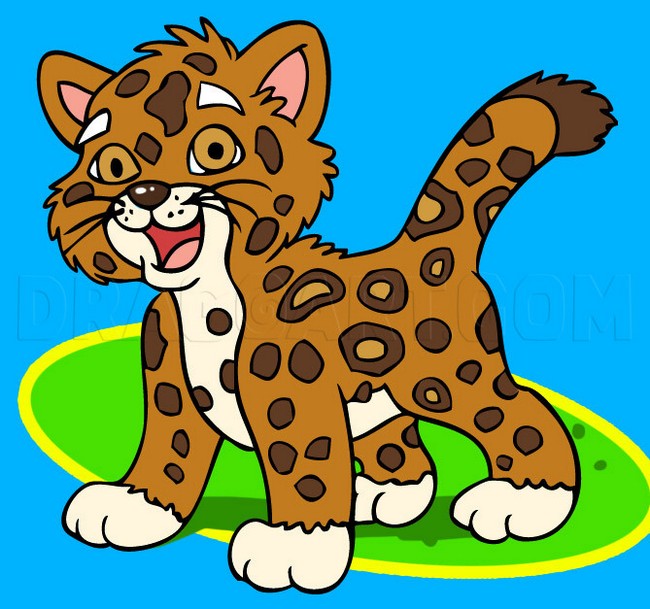 How To Draw Baby Jaguar From Go Diego
