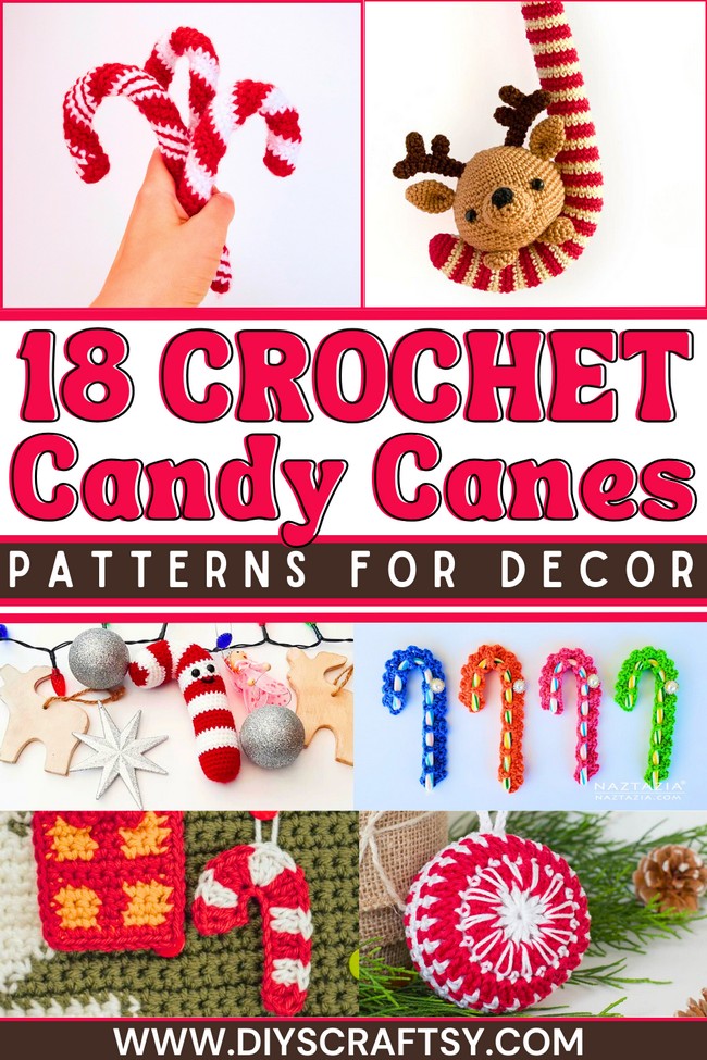 18 Crochet Candy Cane Patterns