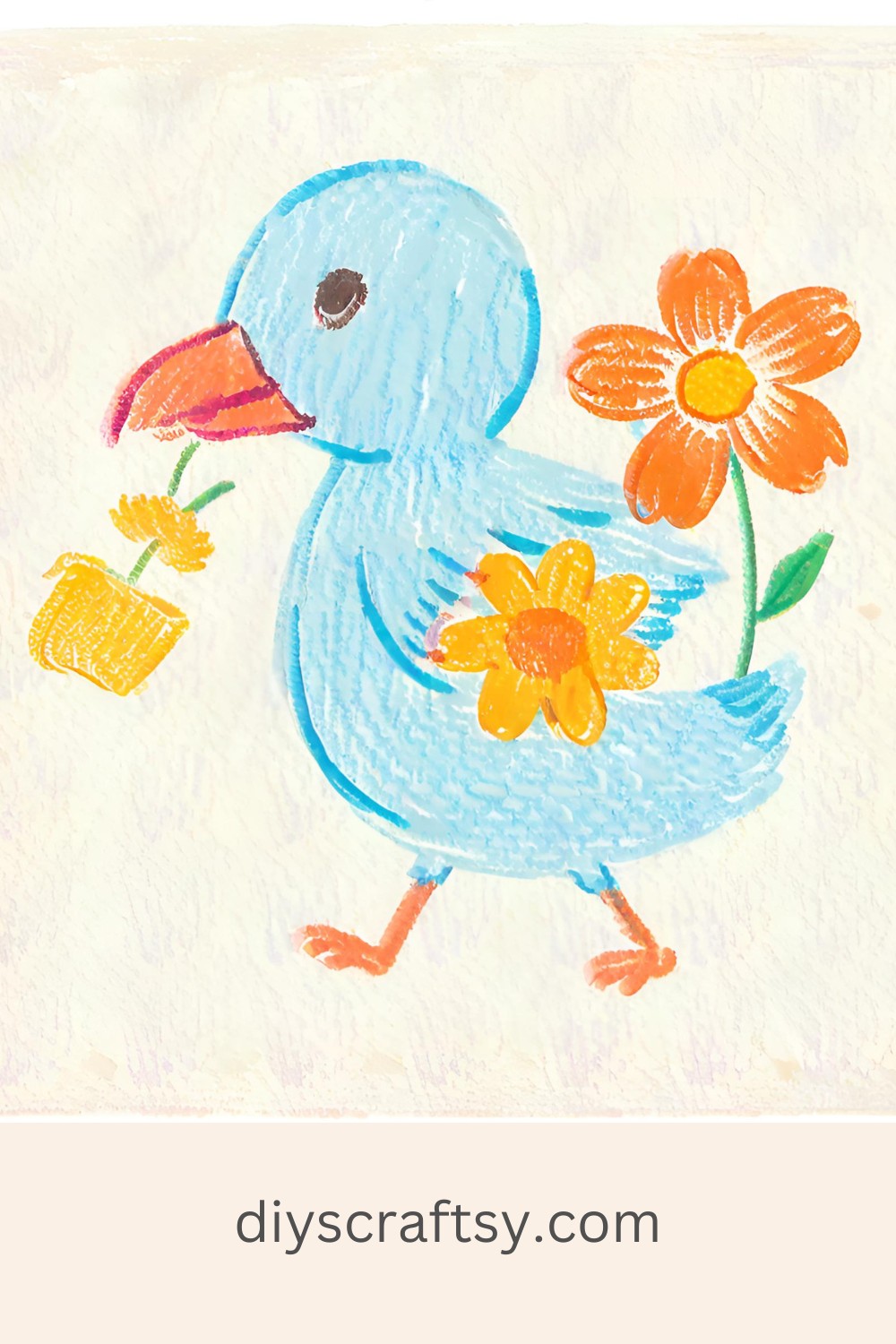 Bird Carrying a Flower
