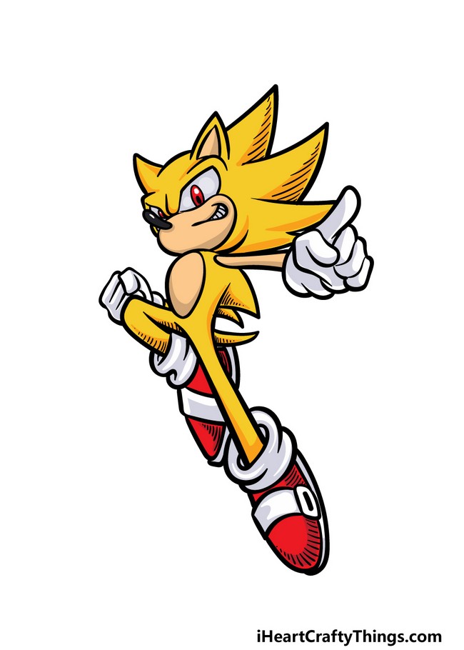 Easy How To Draw Super Sonic