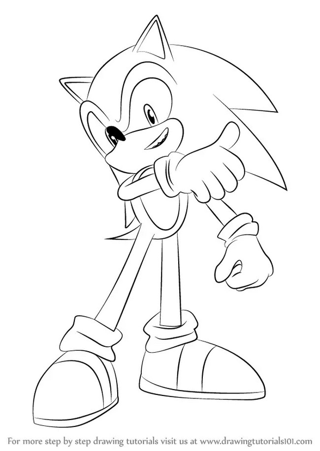 How To Draw Sonic From Super Smash Bros