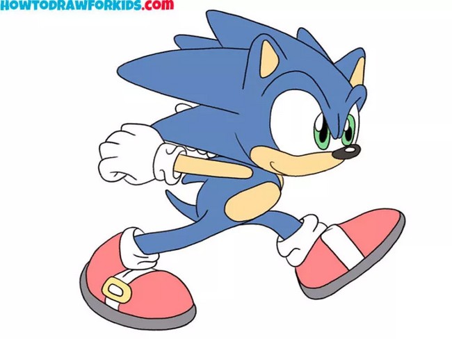 How To Draw Sonic The Hedgehog Running
