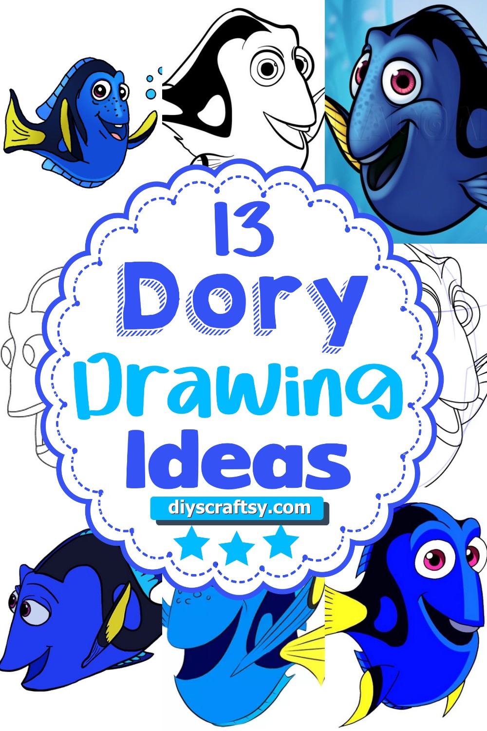 13 Dory Drawing Ideas For Animated Fans