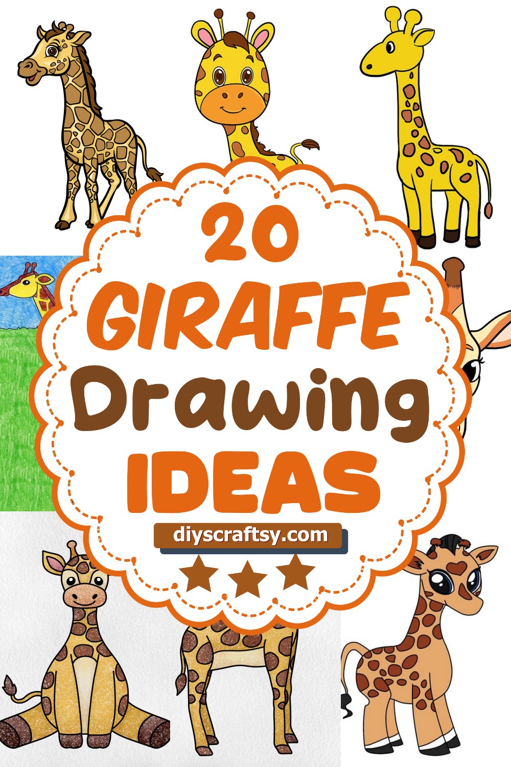 20 Giraffe Drawing Ideas For Animal Drawing Collection