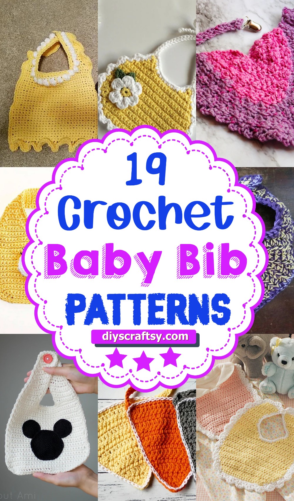19 Free Crochet Baby Bib Patterns For New Moms