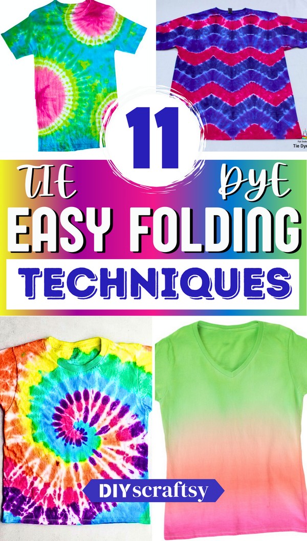 11 Tie Dye Patterns And Folding techniques For Beginners - DIYsCraftsy
