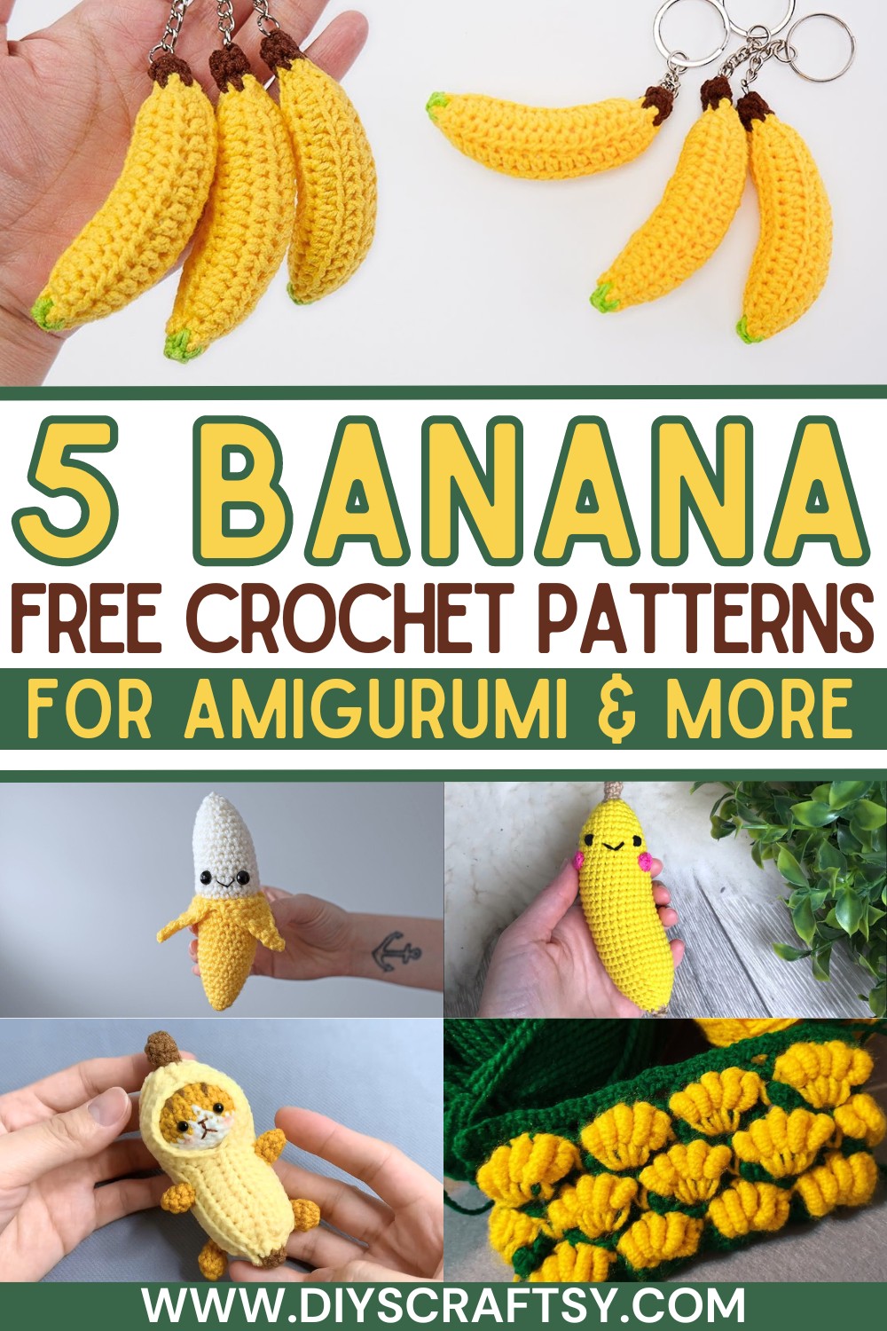 5 Free Crochet Banana Patterns