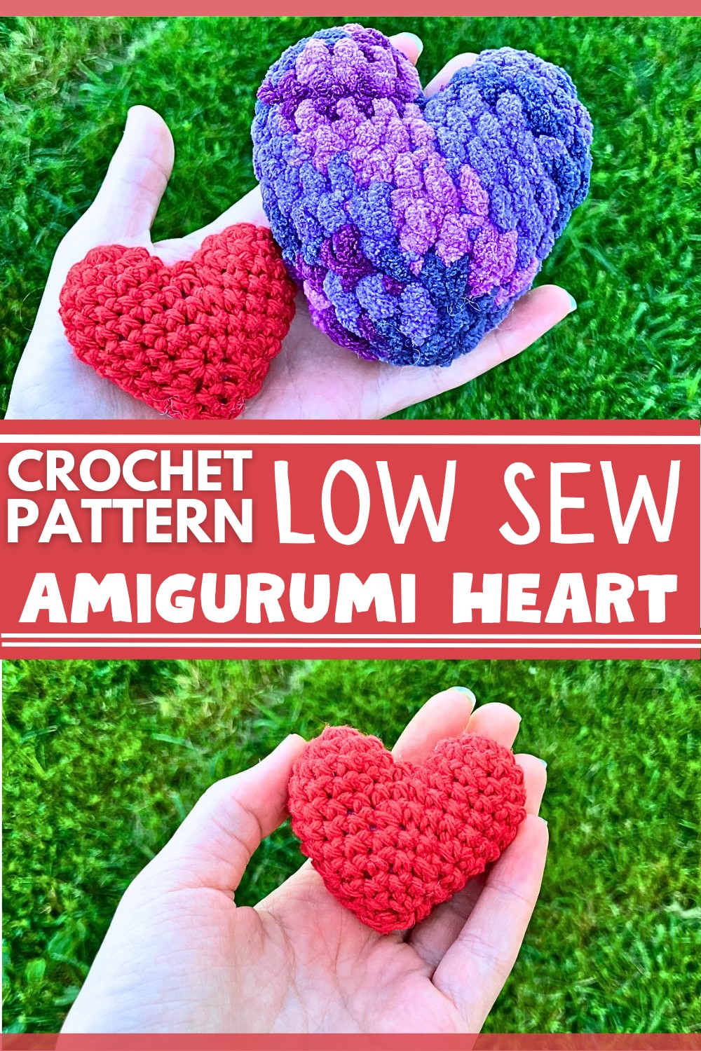 Low Sew Amigurumi Heart