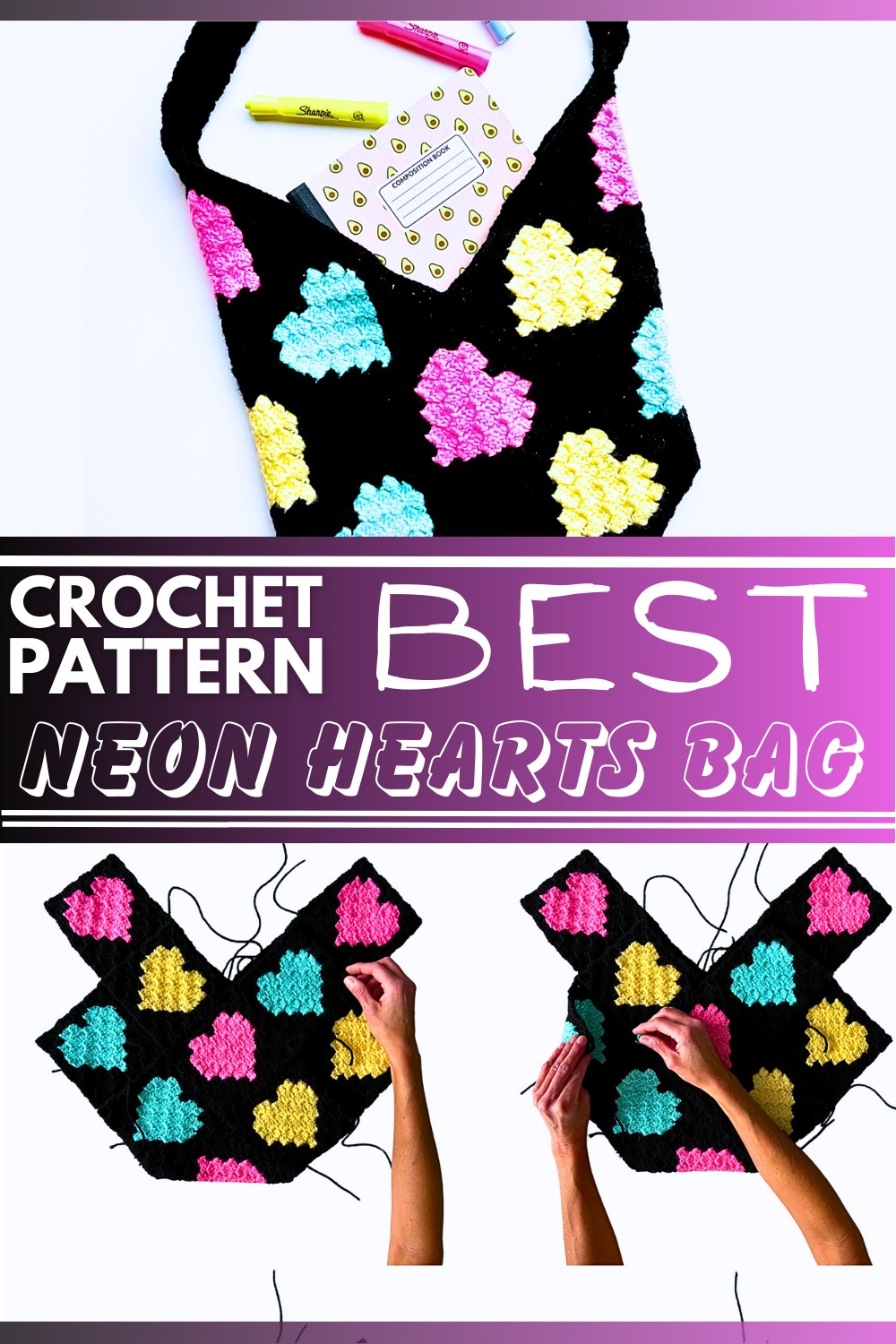 Neon Hearts Bag