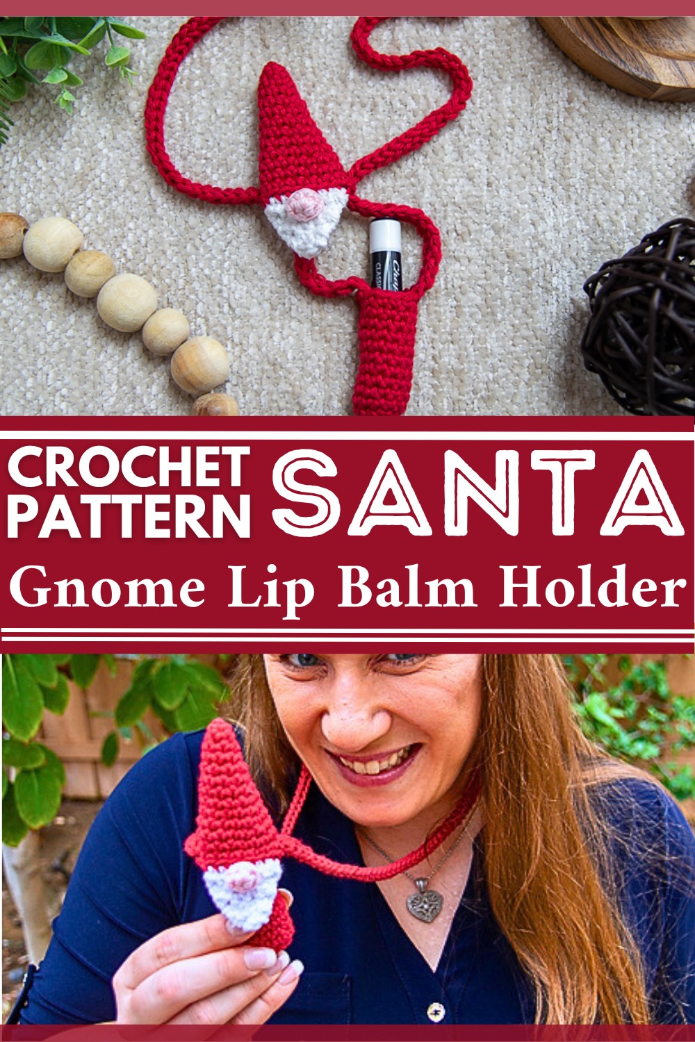 Santa Gnome Lip Balm Holder