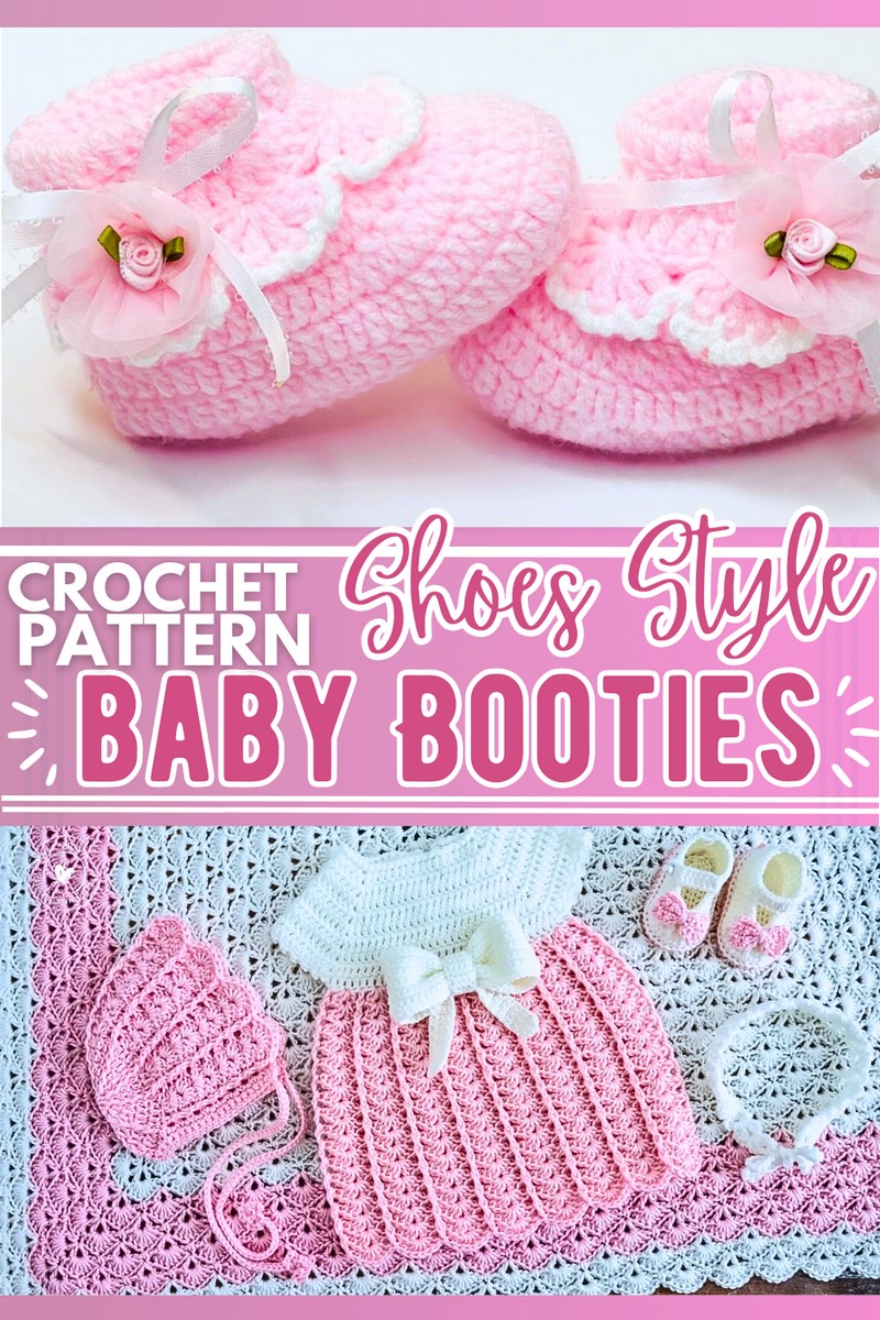 crochet pretty baby booties