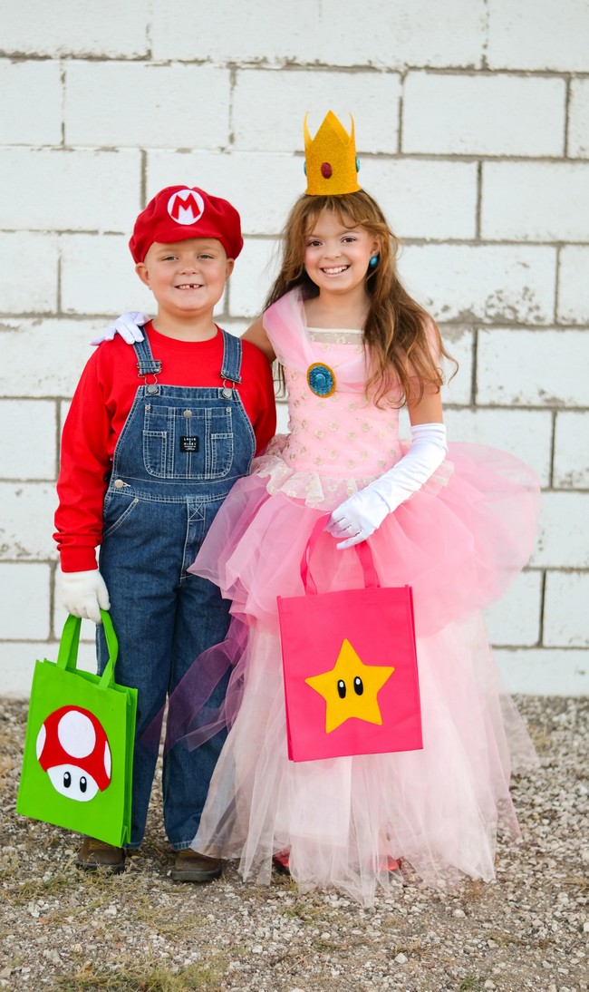 diy mario and pricness peach costume