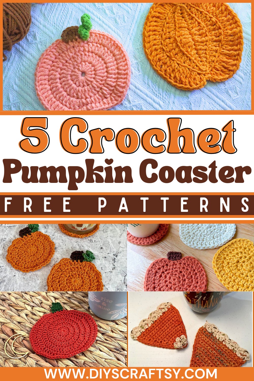 Crochet Pumpkin Coaster Patterns