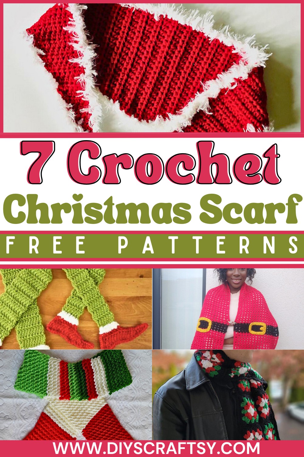 7 Crochet Christmas Scarf Patterns