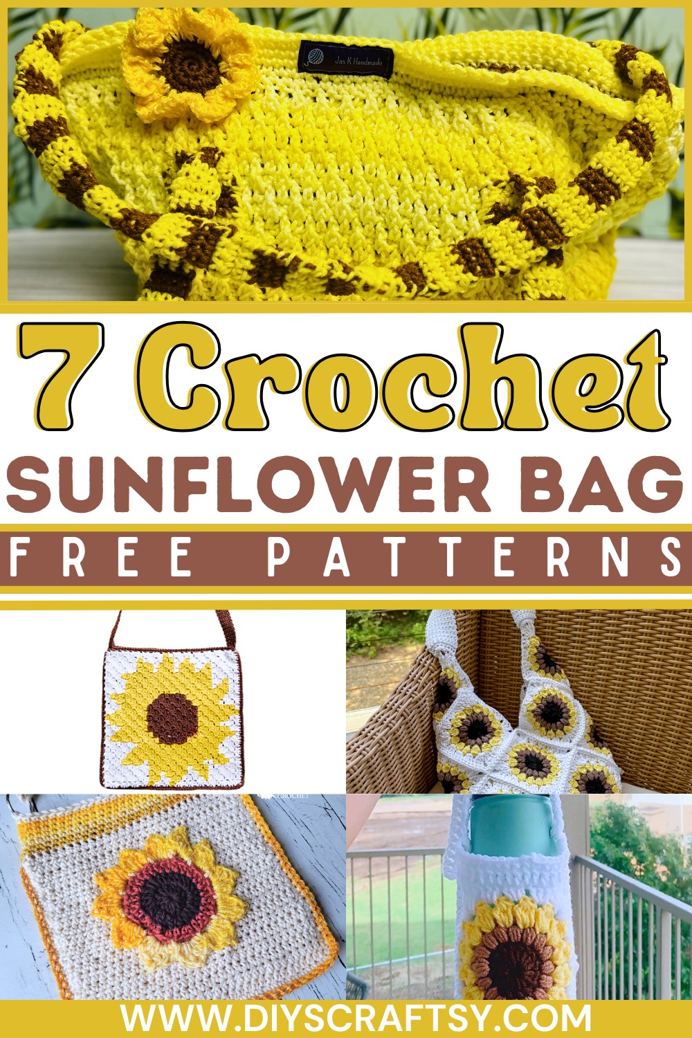 Crochet Sunflower Bag Patterns