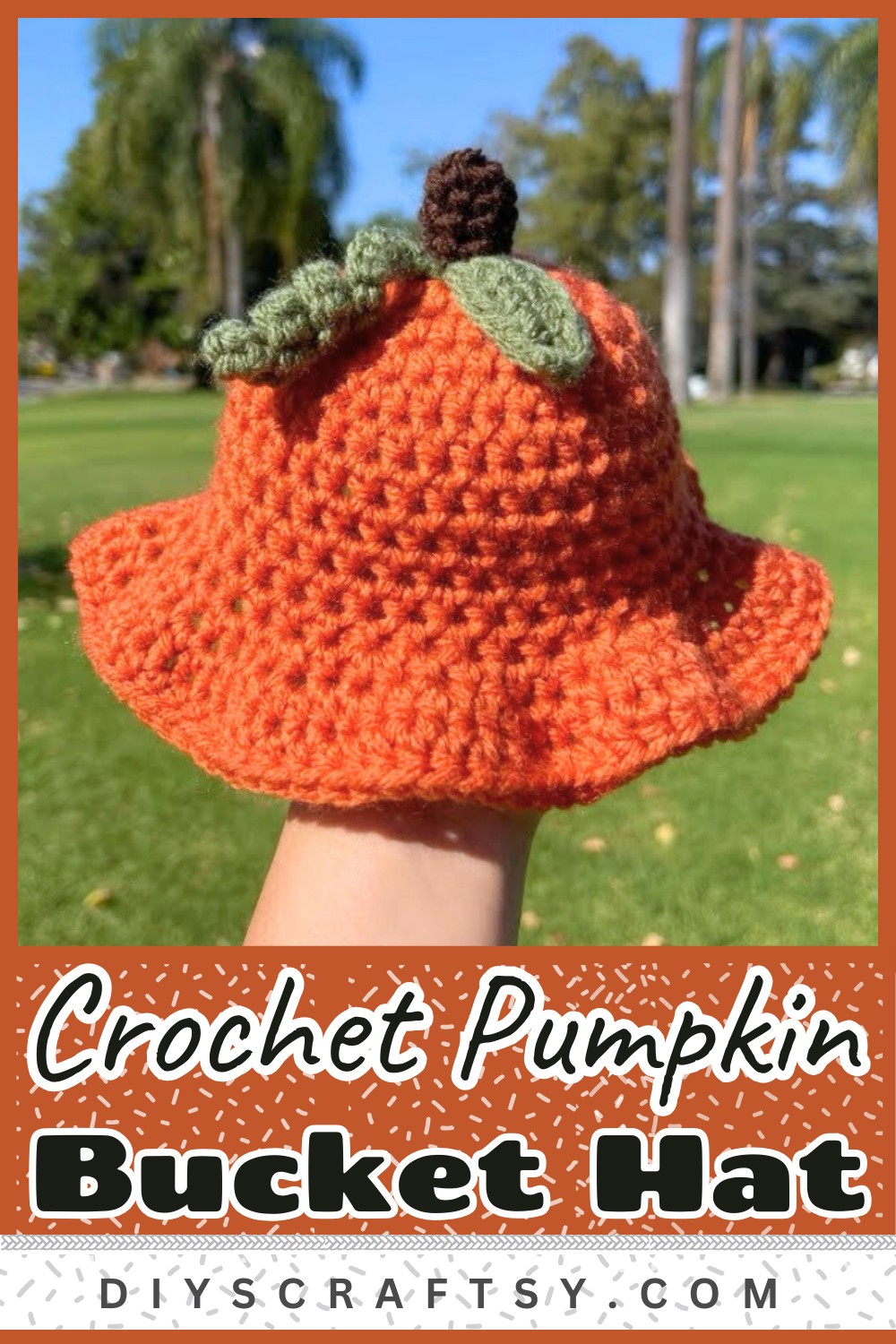 Crochet Pumpkin Bucket Hat