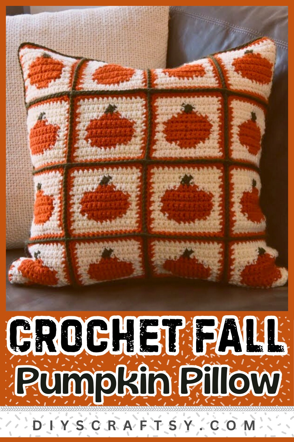 Crochet Pumpkin Pillow