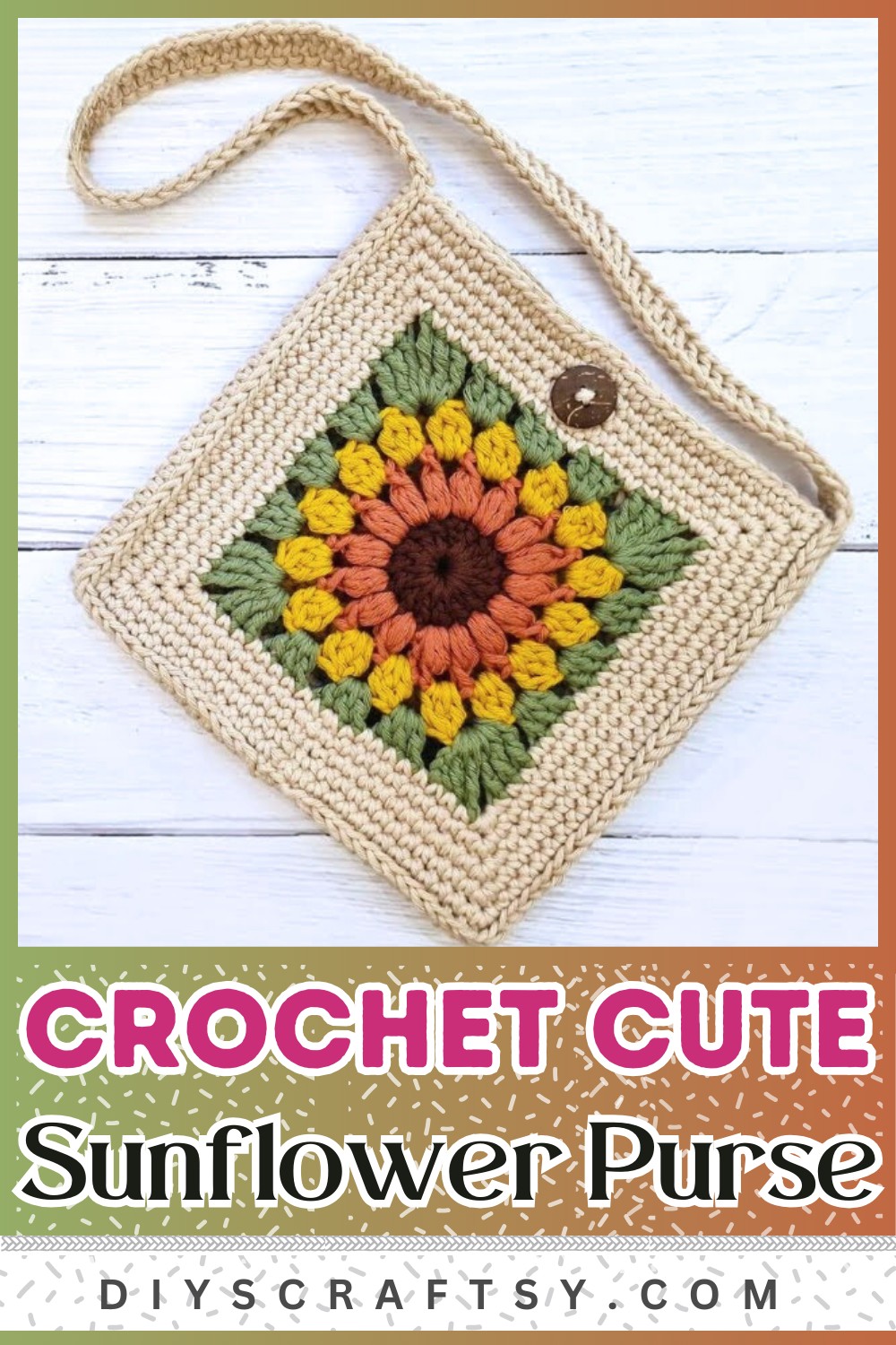 Crochet a Sunflower Purse