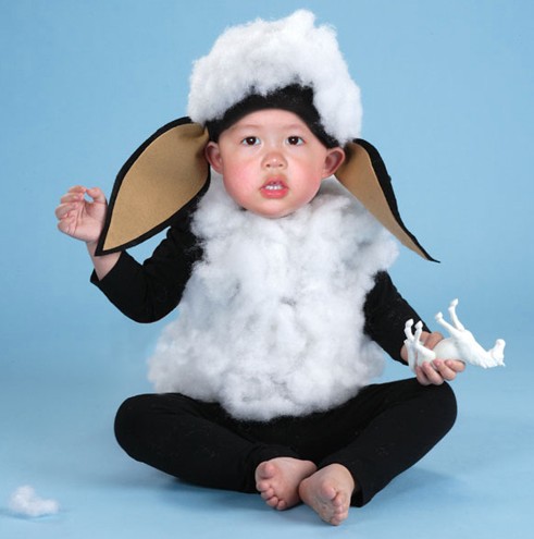 DIY black sheep costume