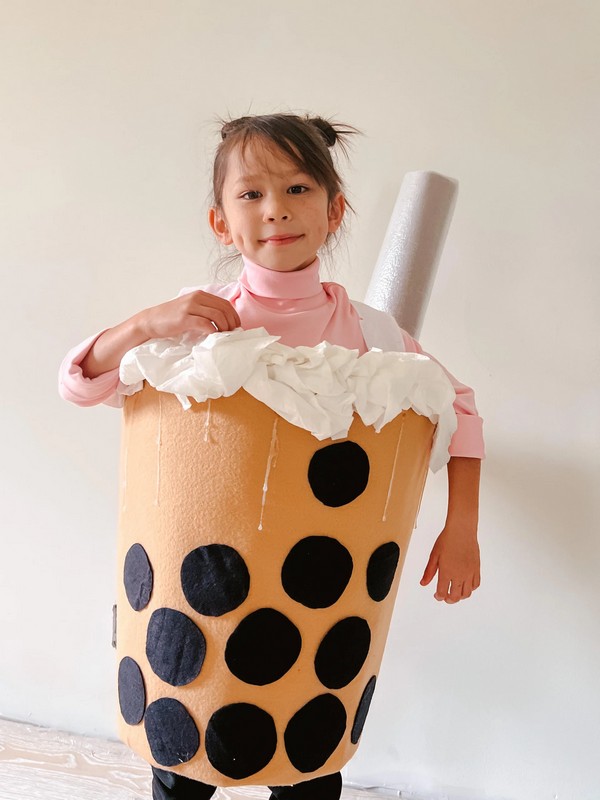 DIY boba tea costume