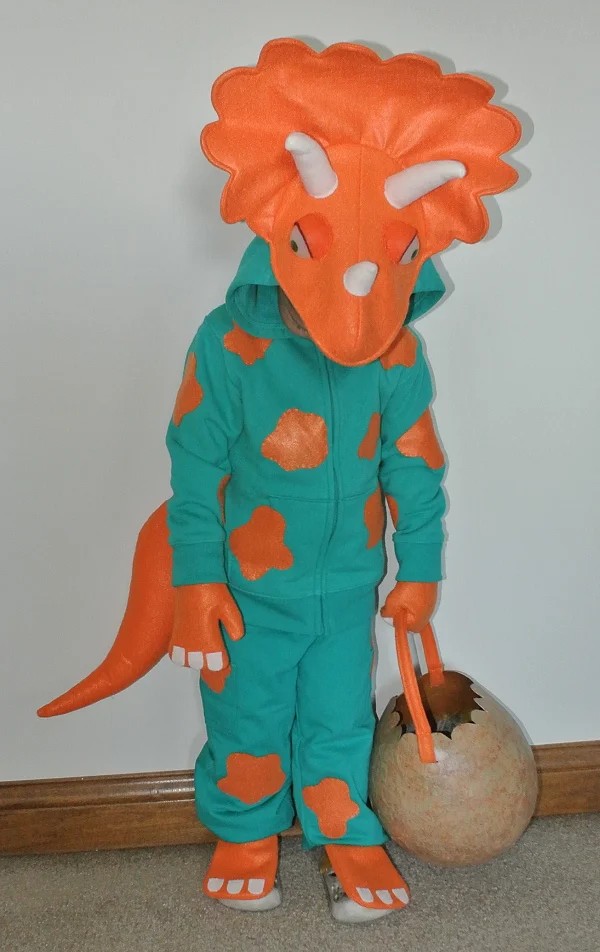 DIY triceratops costume