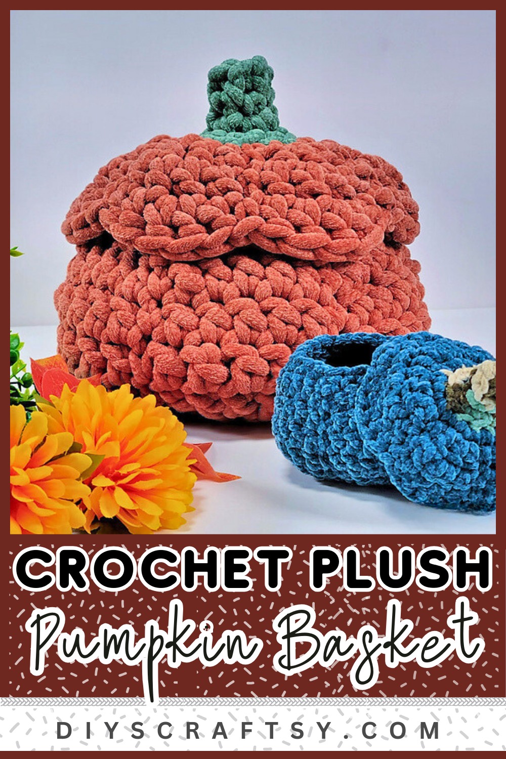 Plush Pumpkin Basket