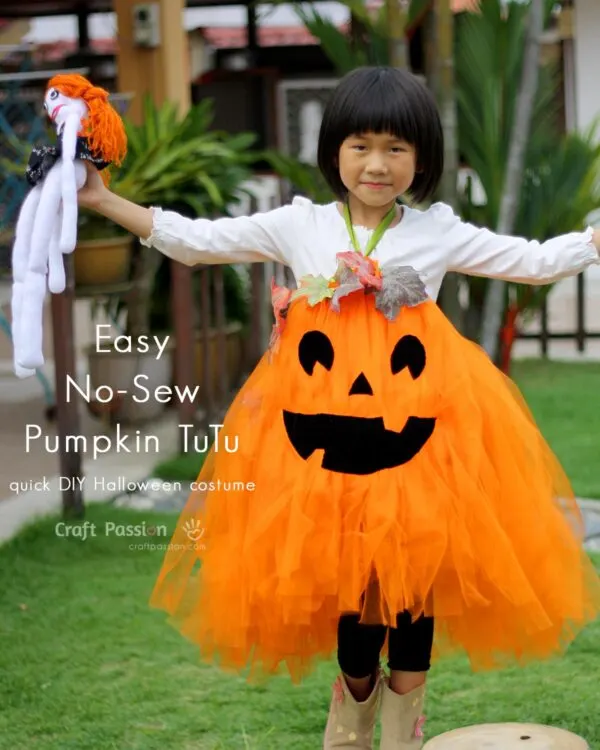 no-sew pumpkin tutu