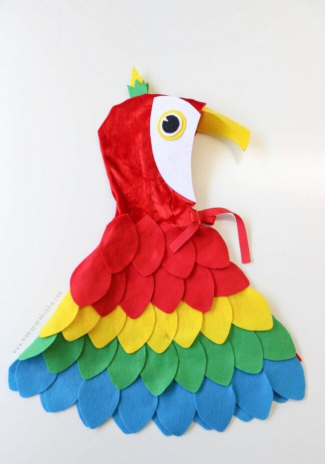 DIY No-Sew Parrot Costume