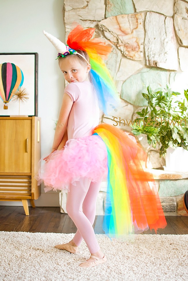 DIY Rainbow Unicorn Costume