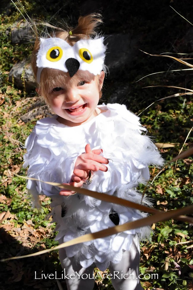 Hedwig No Sew Baby Costume
