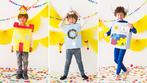 Rocketship, House, and Robot Costume