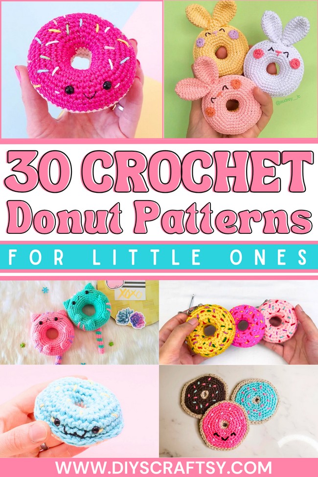 30 Free Crochet Donut Patterns For Decor & Toys