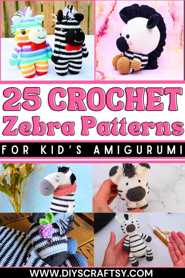 25 Free Crochet Zebra Patterns Free Amigurumi
