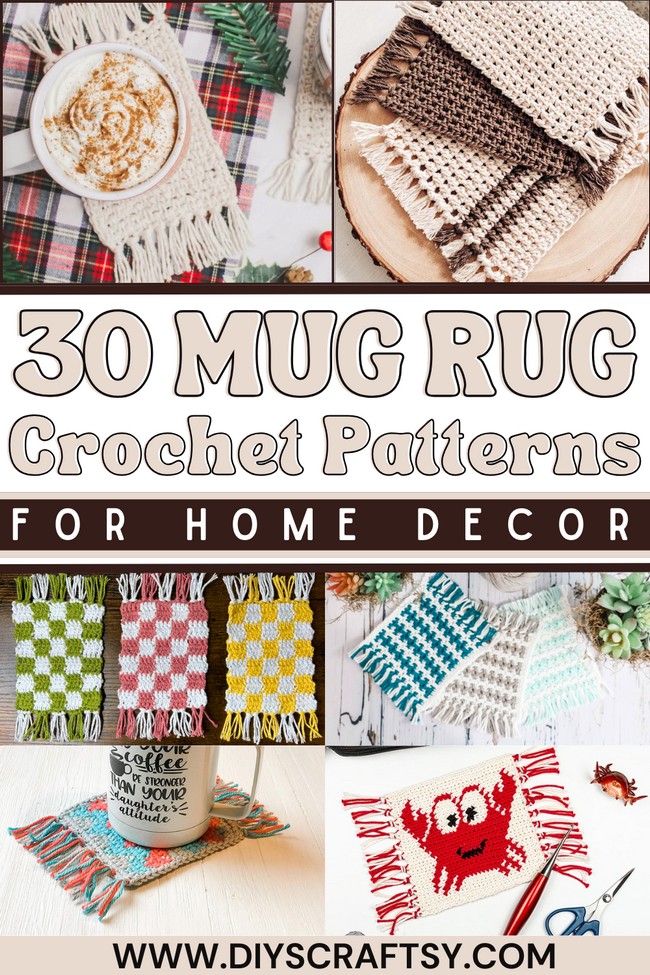 30 Crochet Mug Rug Patterns In Different Sizes