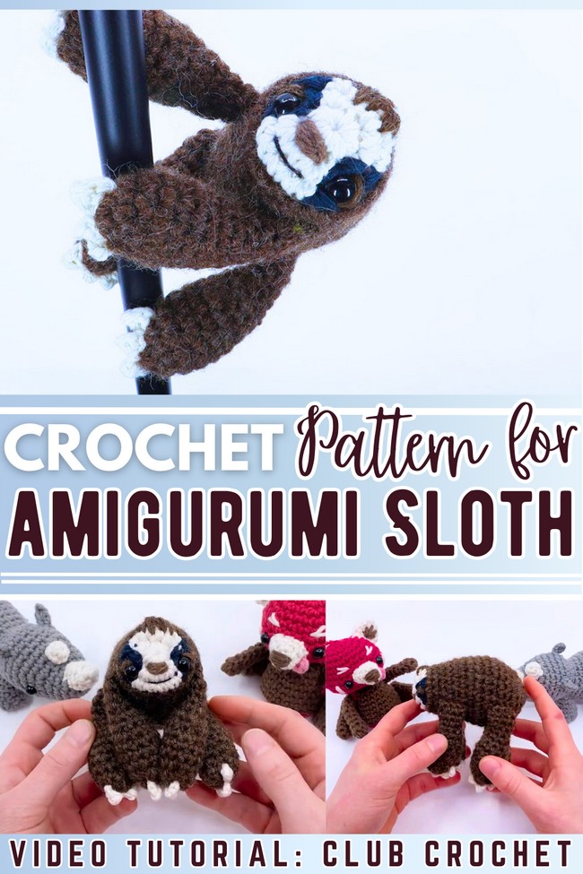Amigurumi Crocheted Sloth