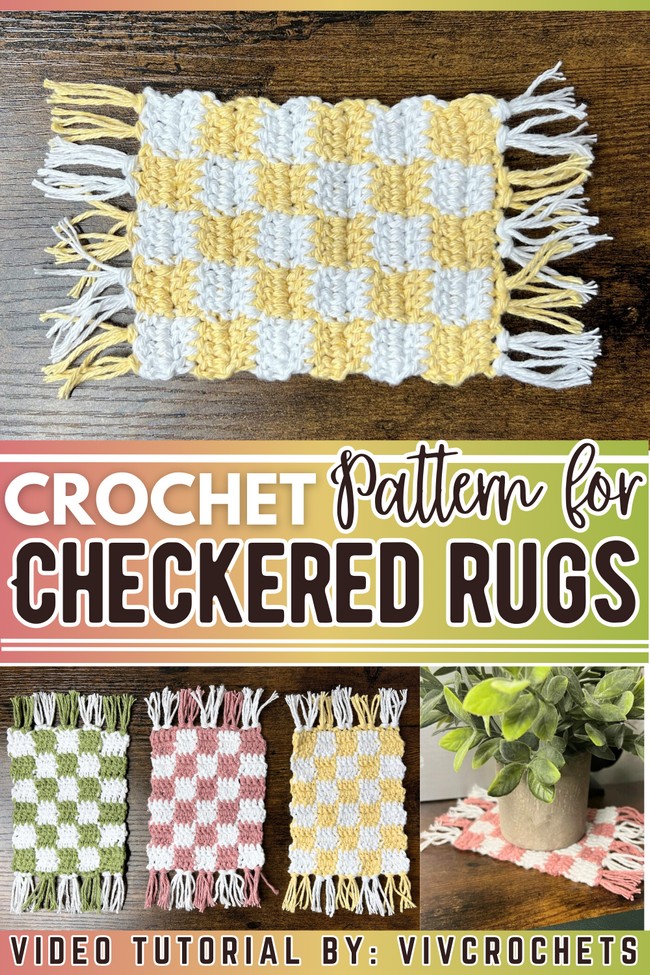 Checkered Mug Rug Coaster