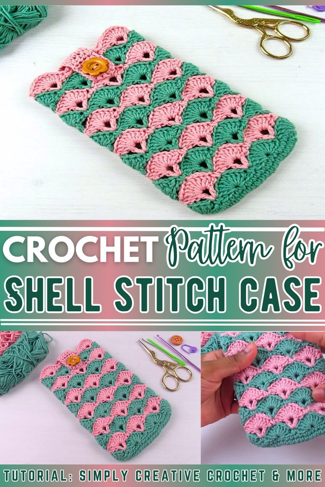 Crochet Boxed Shell Stitch Case