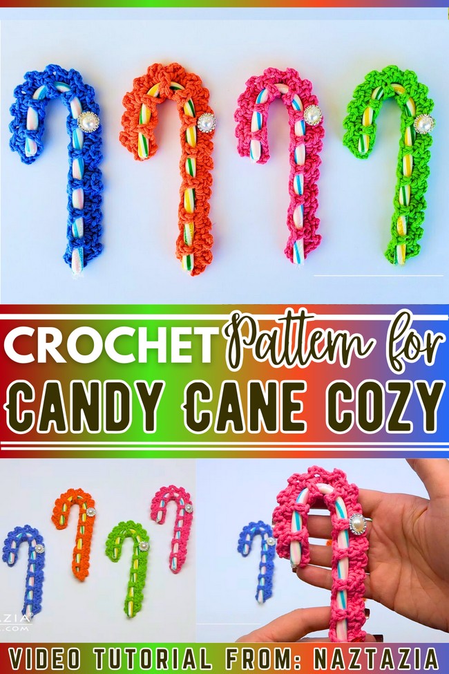  Crochet Candy Cane Cozy