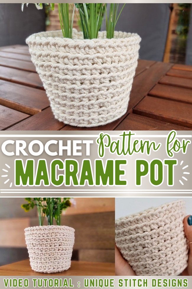 Crochet Flower Pot Macrame