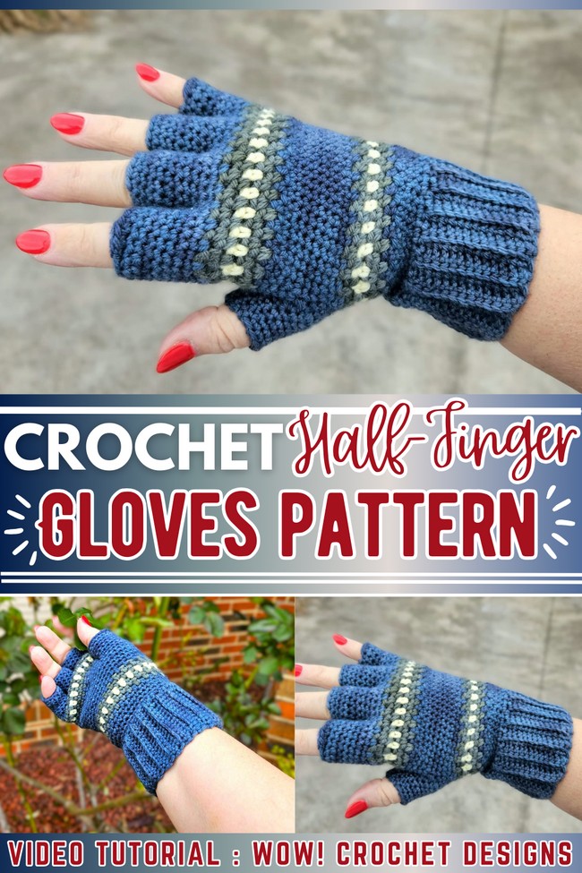 Crochet Half-Finger Gloves