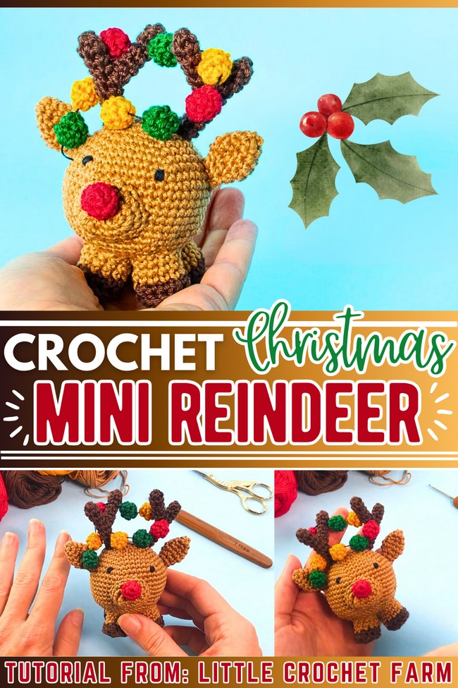 Crochet Reindeer Ornaments 
